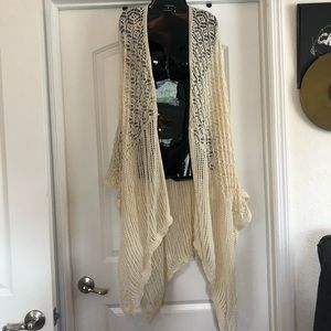 Torrid one size ivory knit ruana